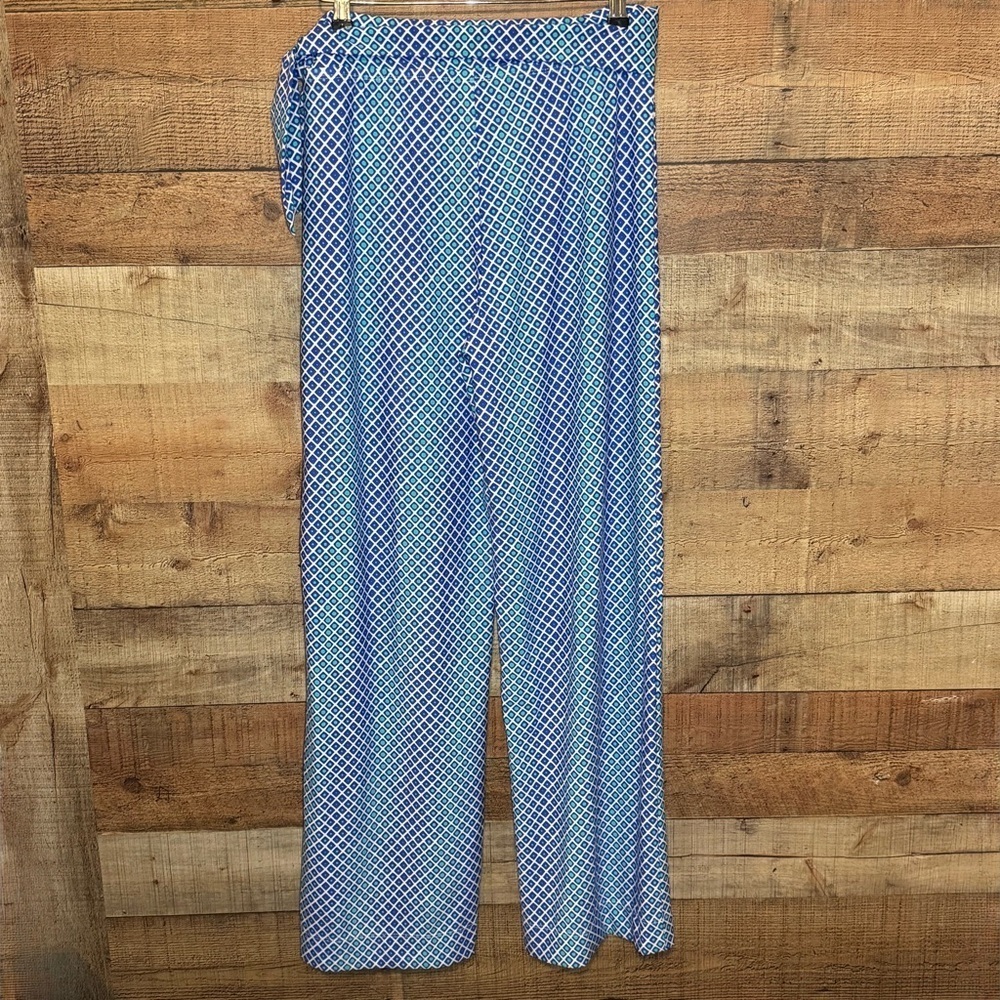 Helen Jon Relaxed Side-Tie Pant Upf 50+ Ombre Geo Print size Medium Beach Resort - Picture 4 of 12